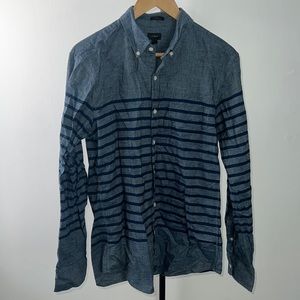 J Crew Slim fit Button Down Single Pocket, Blue,  Sz Medium